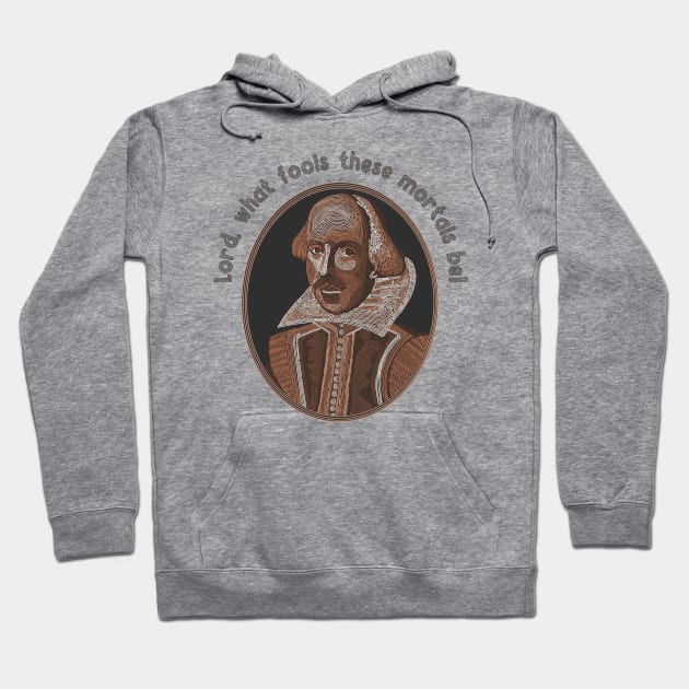 William Shakespeare Portrait and Quote Hoodie by Slightly Unhinged